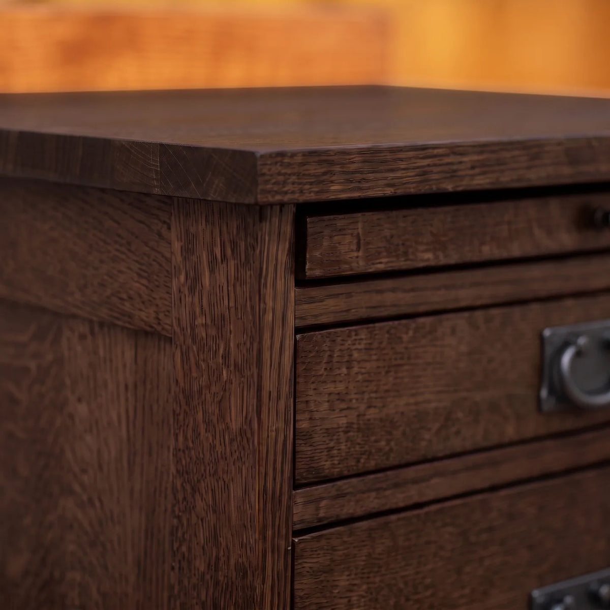 Mission 3-Drawer Tray Nightstand - Charcoal