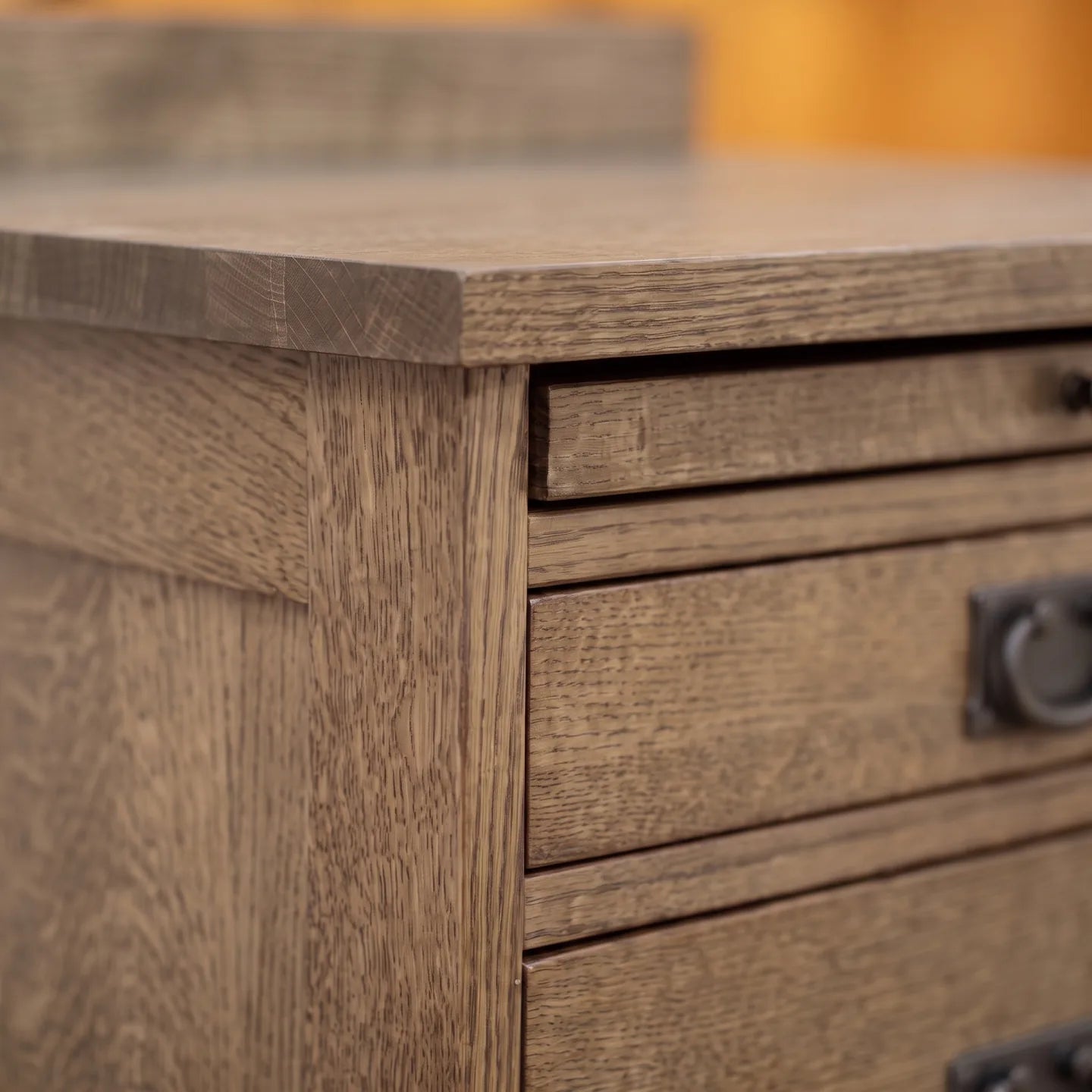 Mission 3-Drawer Tray Nightstand - Stone Gray