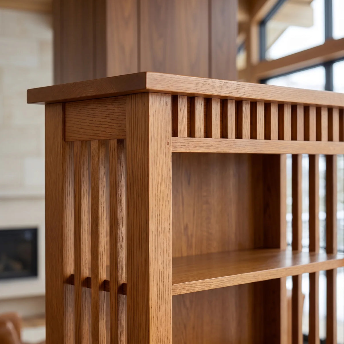 72" Bookcase - Antique Brown