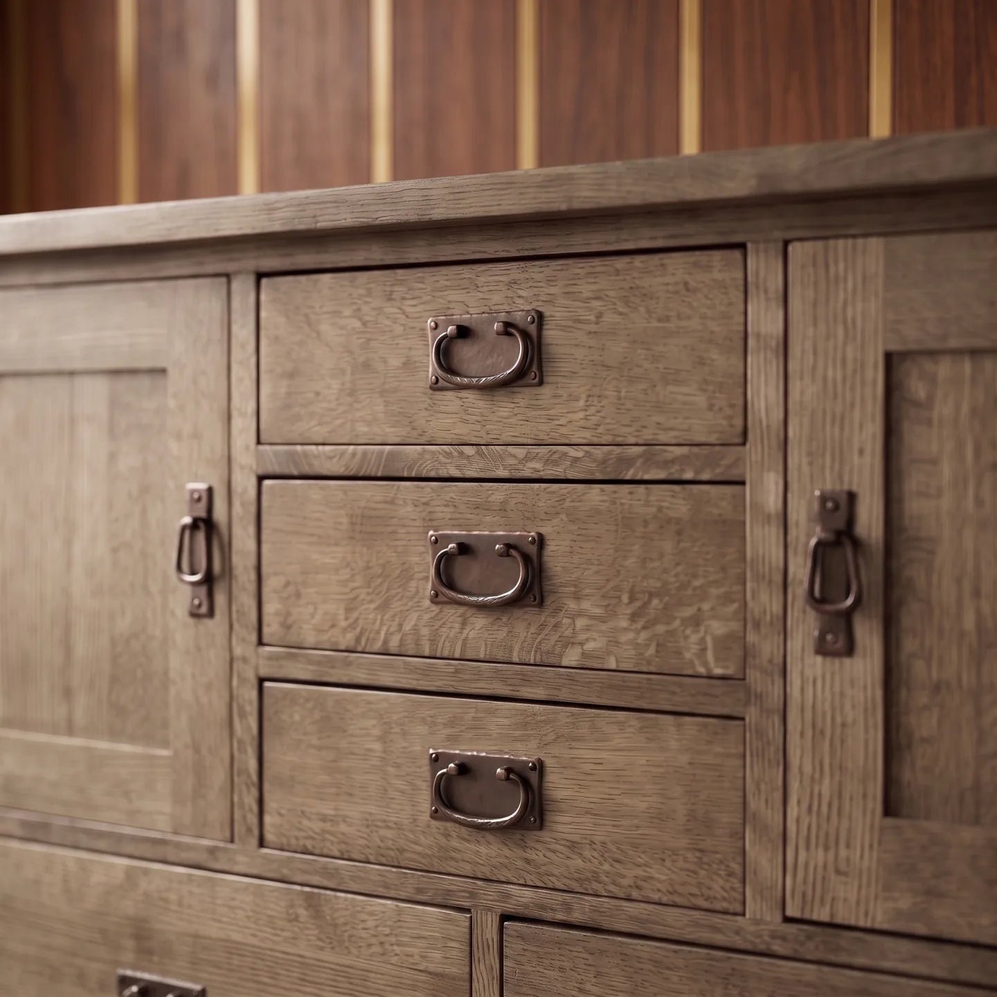 Mission 9-Drawer Bedroom Chest - Stone Gray