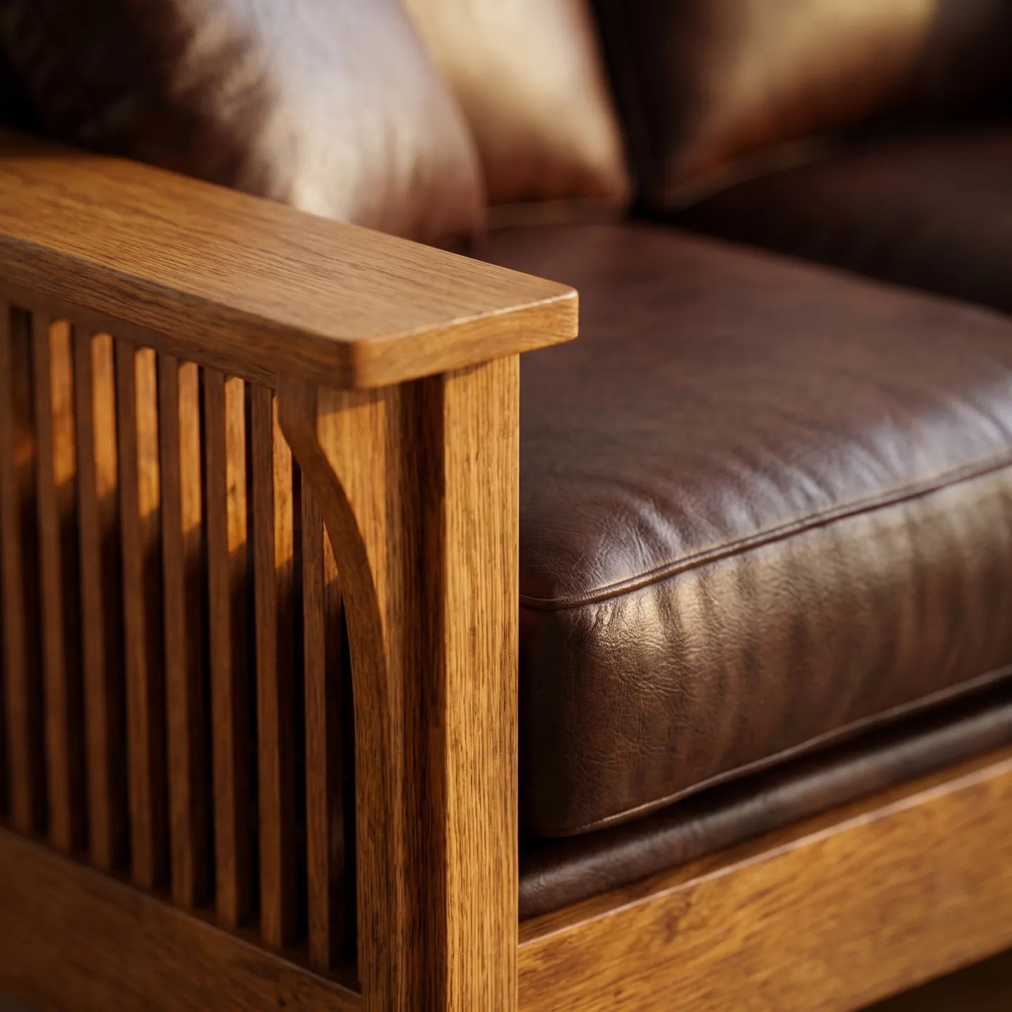 Mission Sofa - Antique Brown