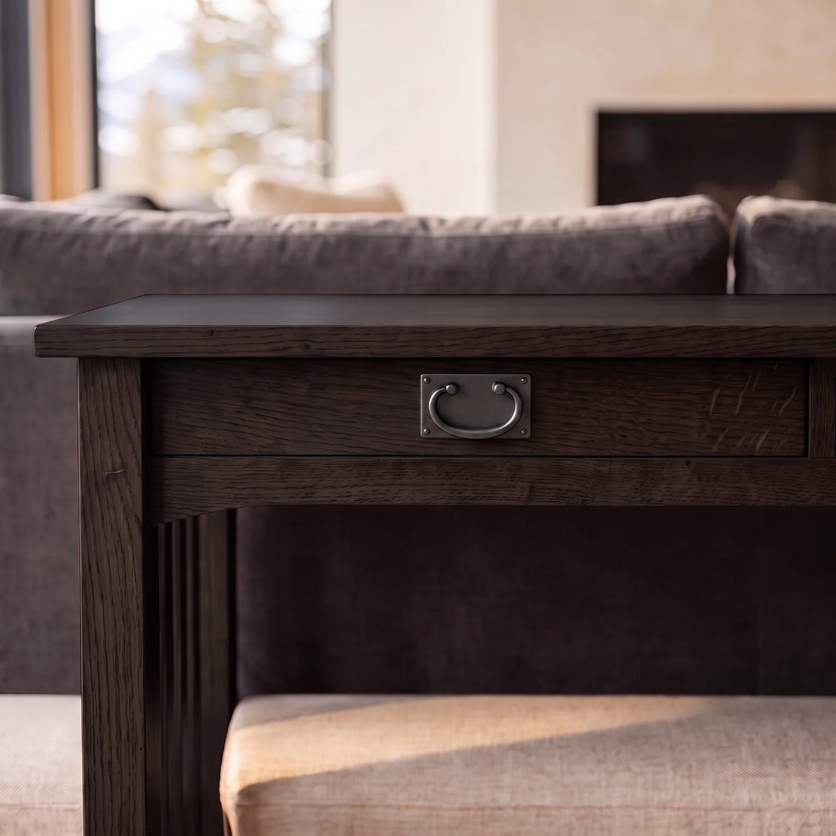 Mission Sofa Table - Black