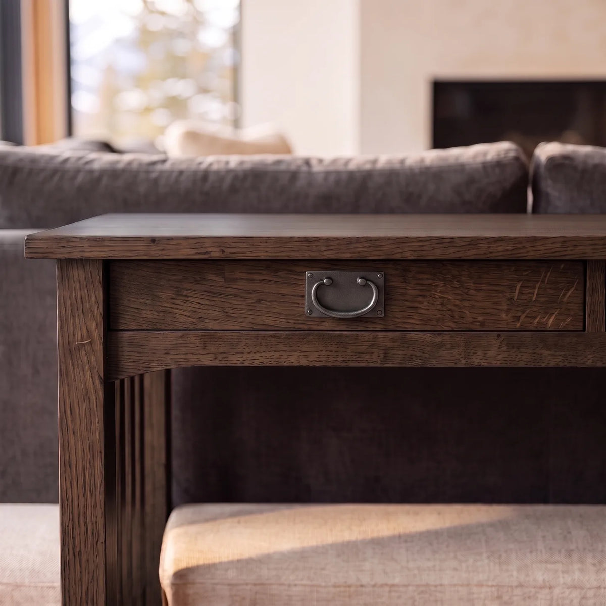 Mission Sofa Table - Charcoal