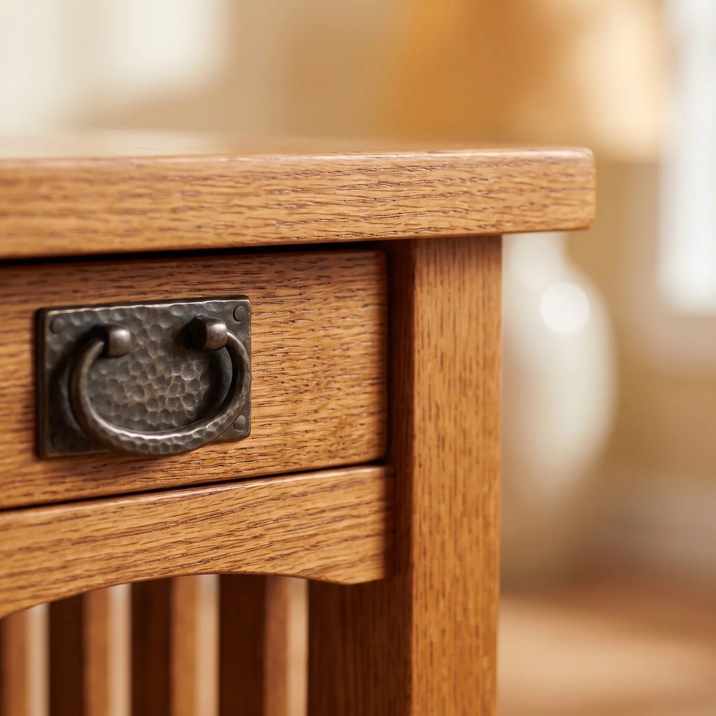 Mission Spacesaver End Table - Antique Brown