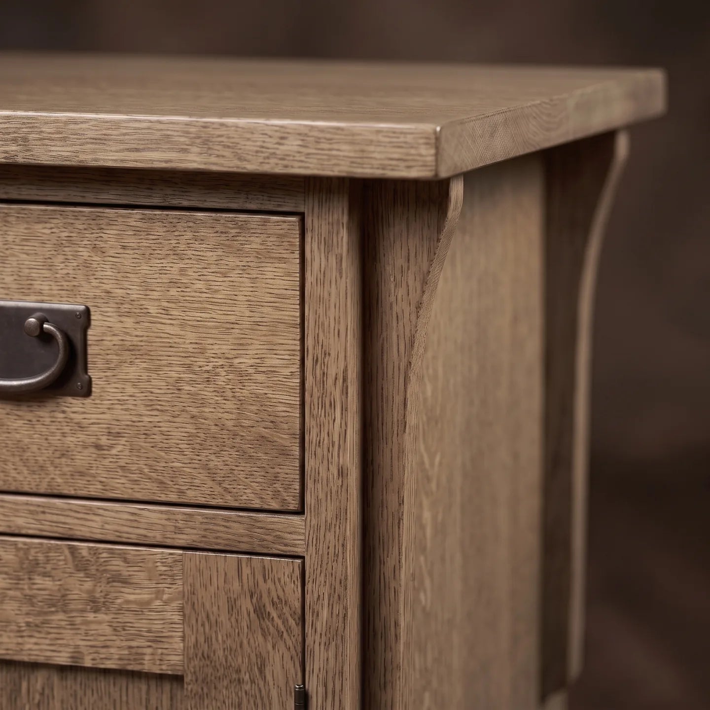 Mission Storage Nightstand - Stone Gray