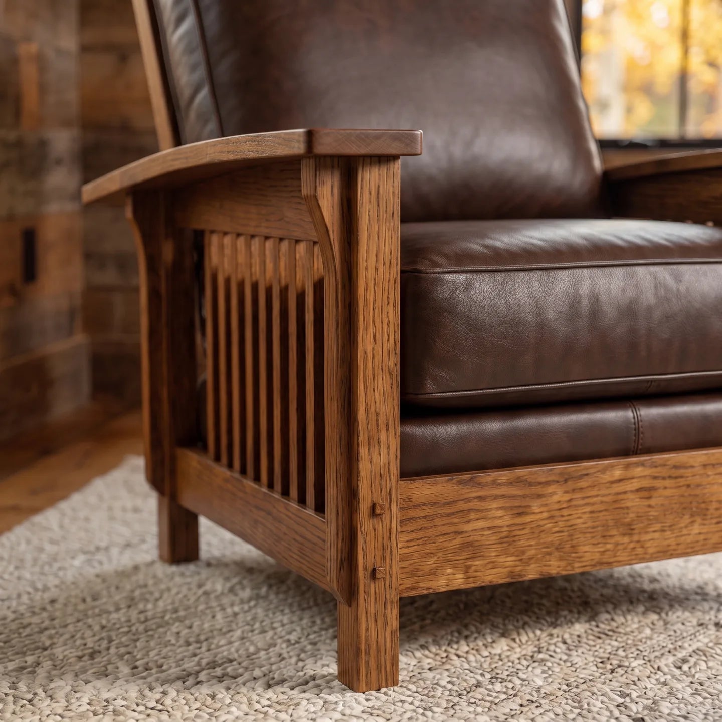 Morris Armchair - Solid Oak