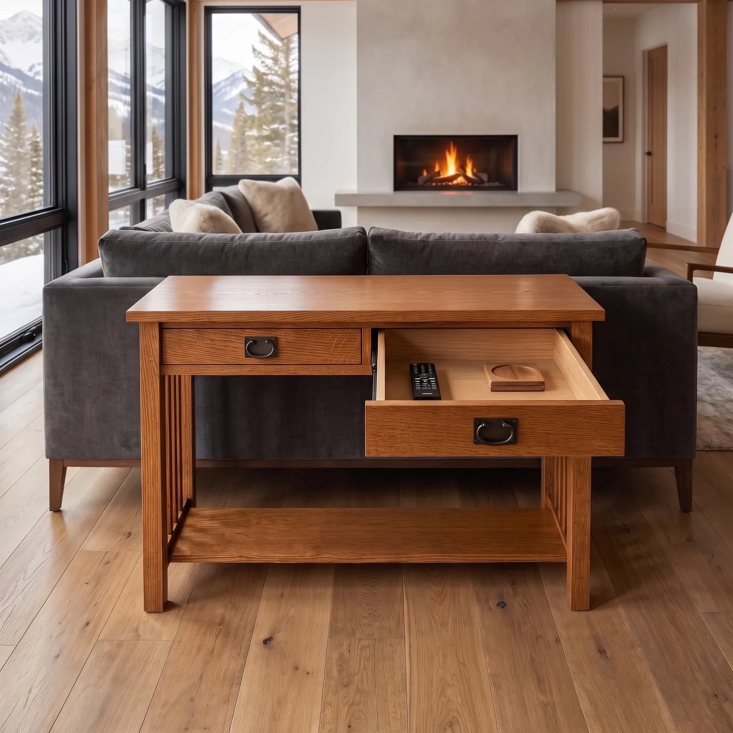 Mission Sofa Table - Black