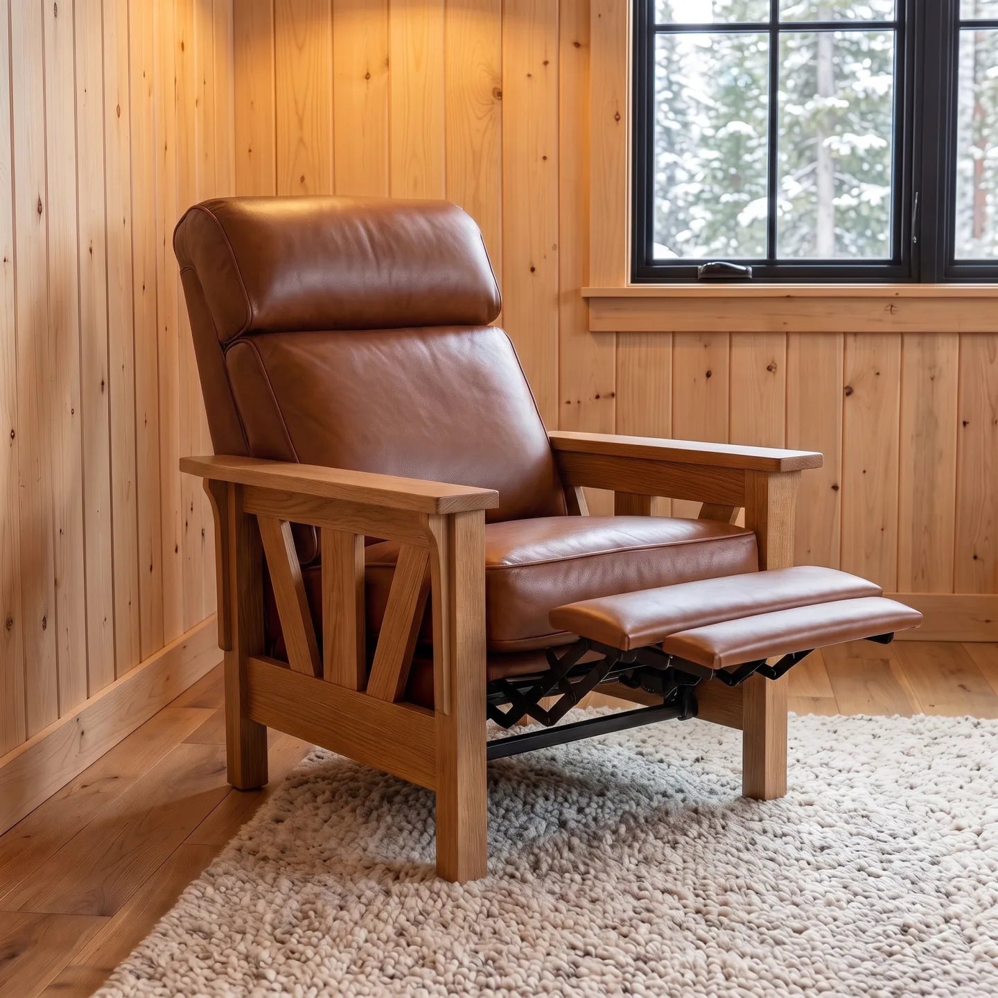 V-Frame Farmhouse Recliner