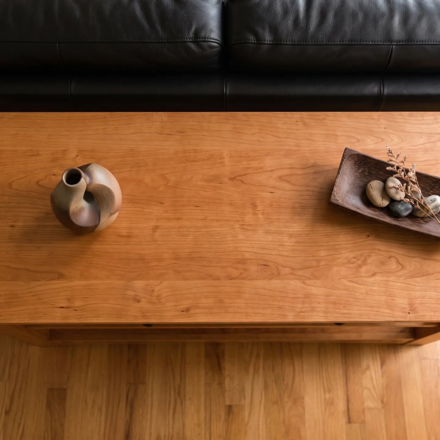 African Inlay Sofa Table - Black
