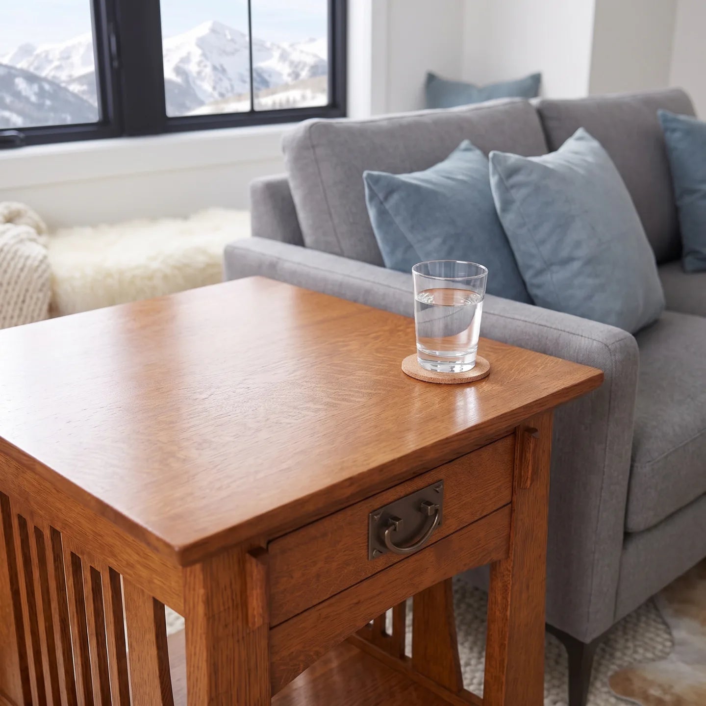 Bungalow End Table - Antique Brown