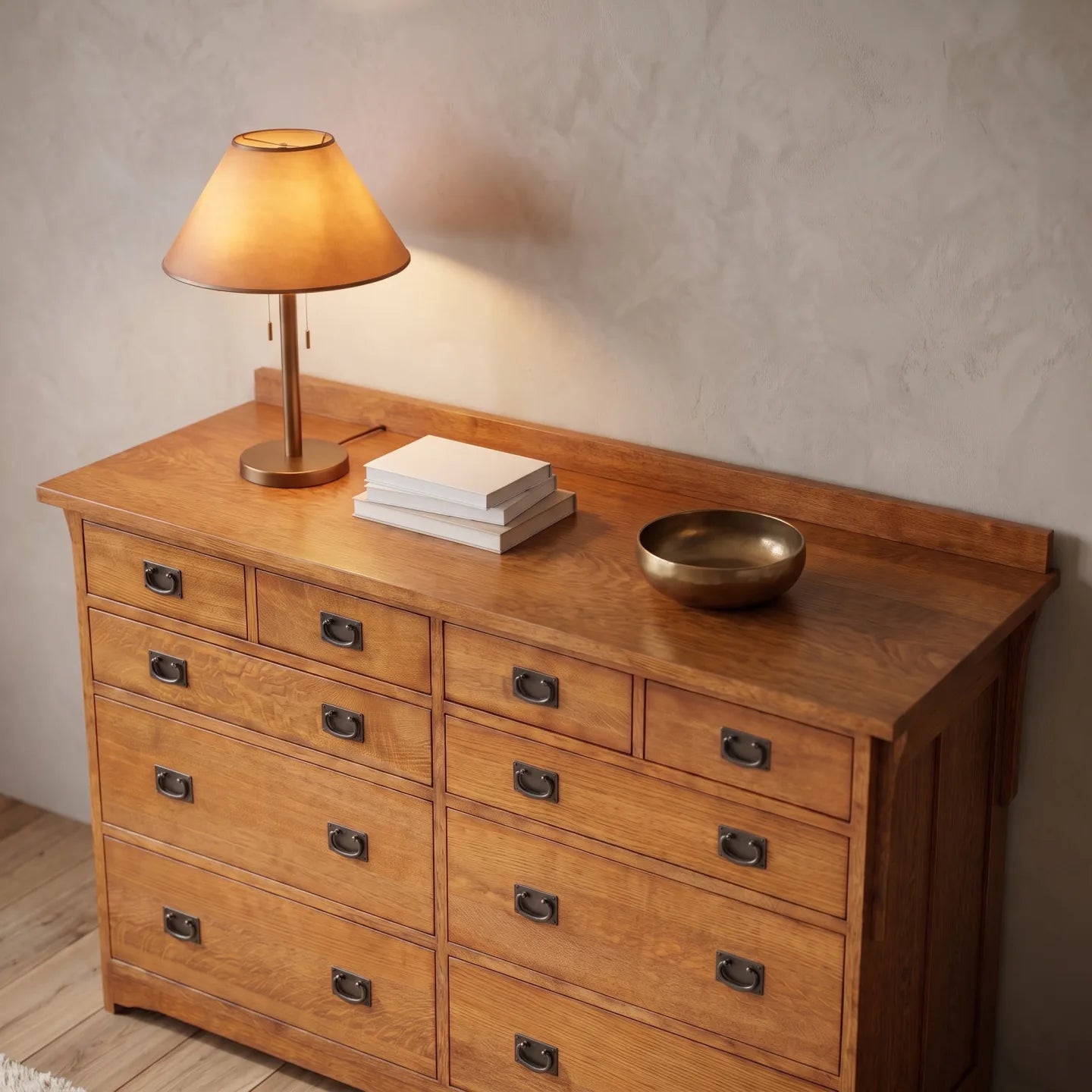 Mission 10-Drawer Dresser - Antique Brown
