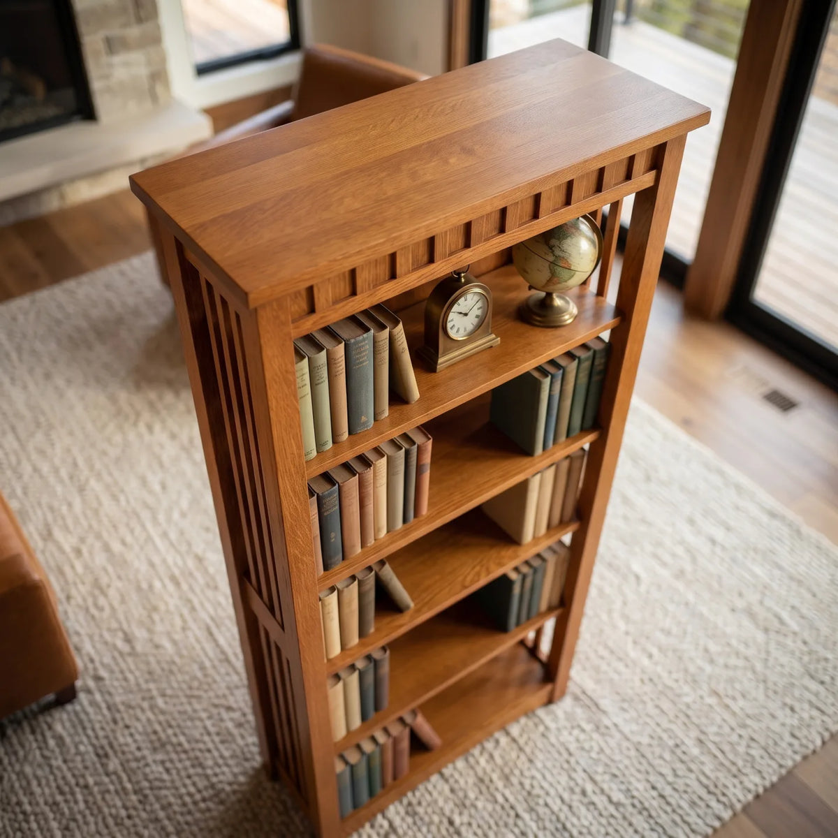 72" Bookcase - Antique Brown