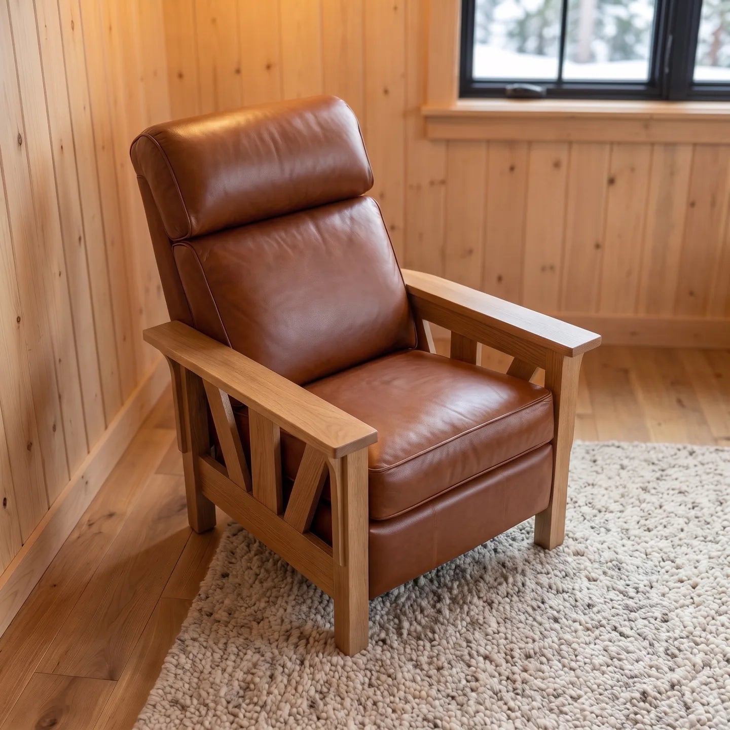 V-Frame Farmhouse Recliner