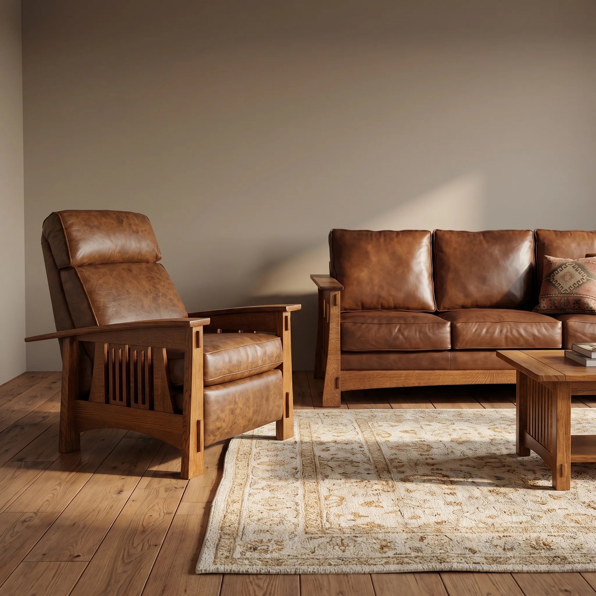Bungalow Solid Oak Sofa — shown with the matching collection