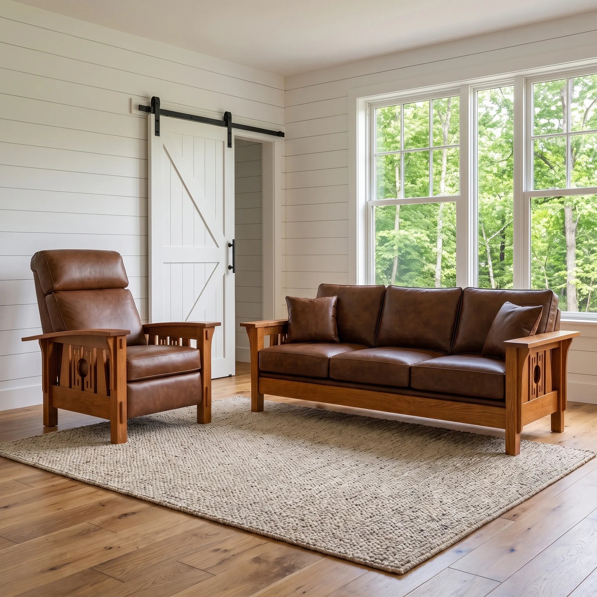 Medallion Farmhouse Recliner — shown with the matching collection