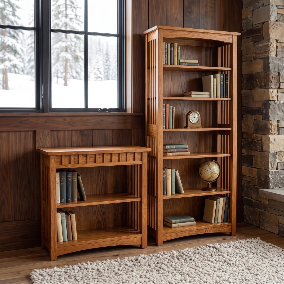 30" Bookcase - Antique Brown