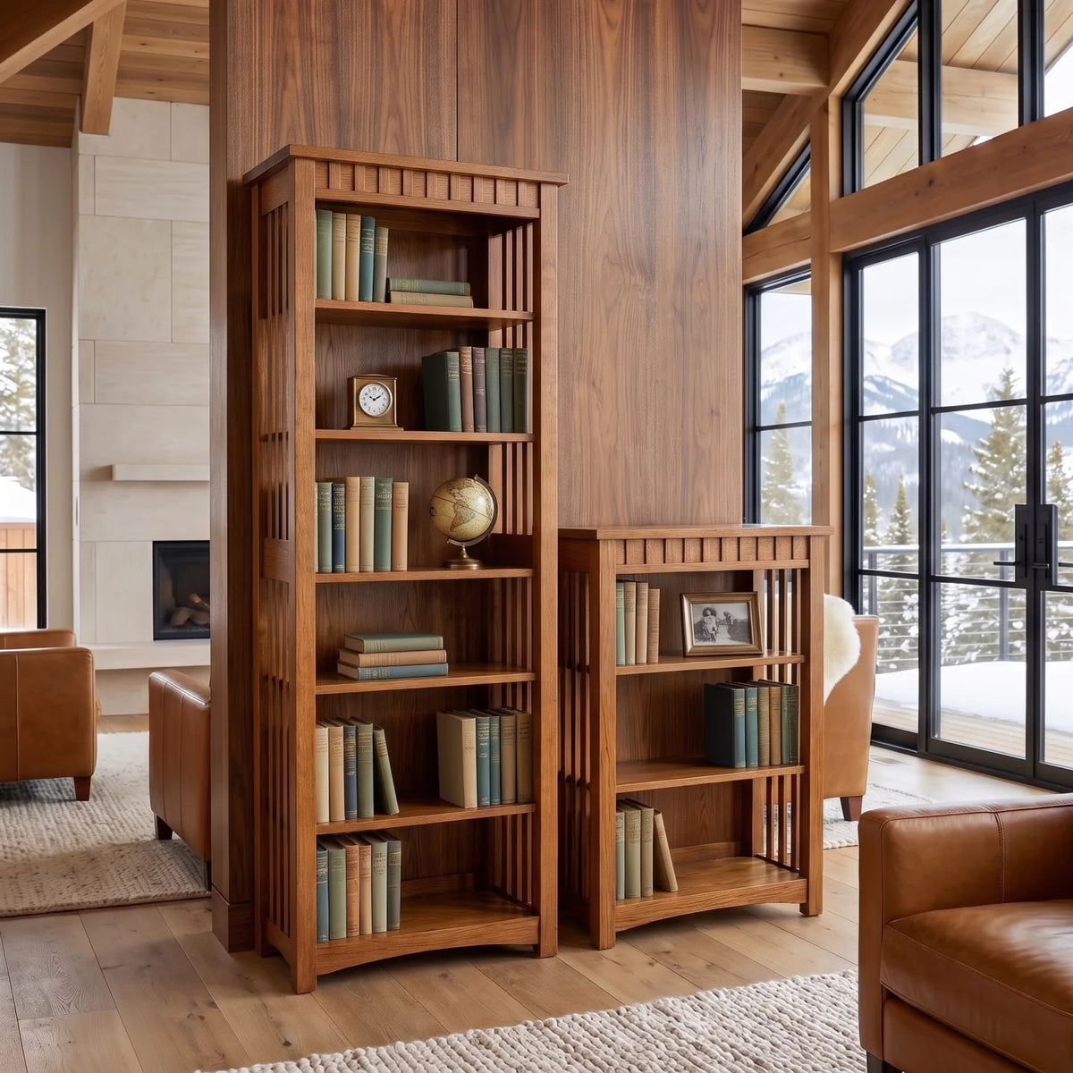 72" Bookcase - Antique Brown