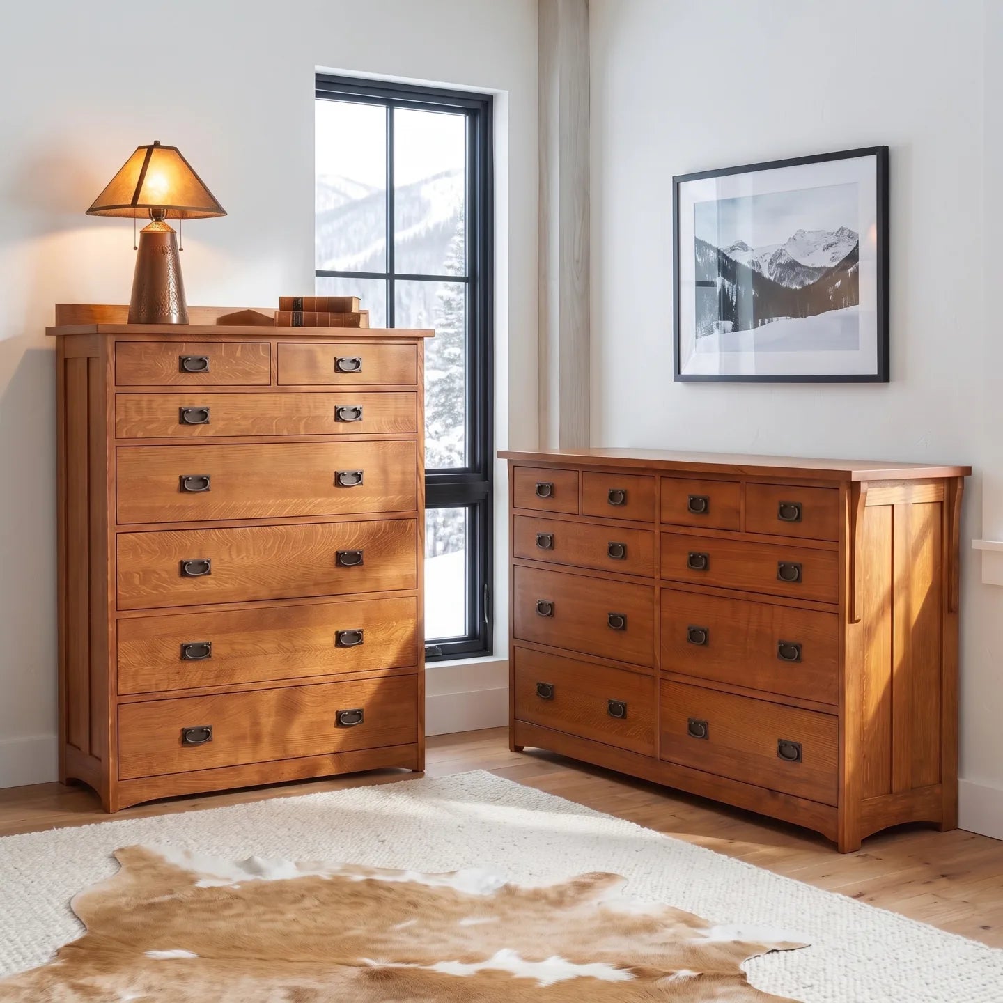 Mission 7-Drawer Bedroom Chest - Antique Brown