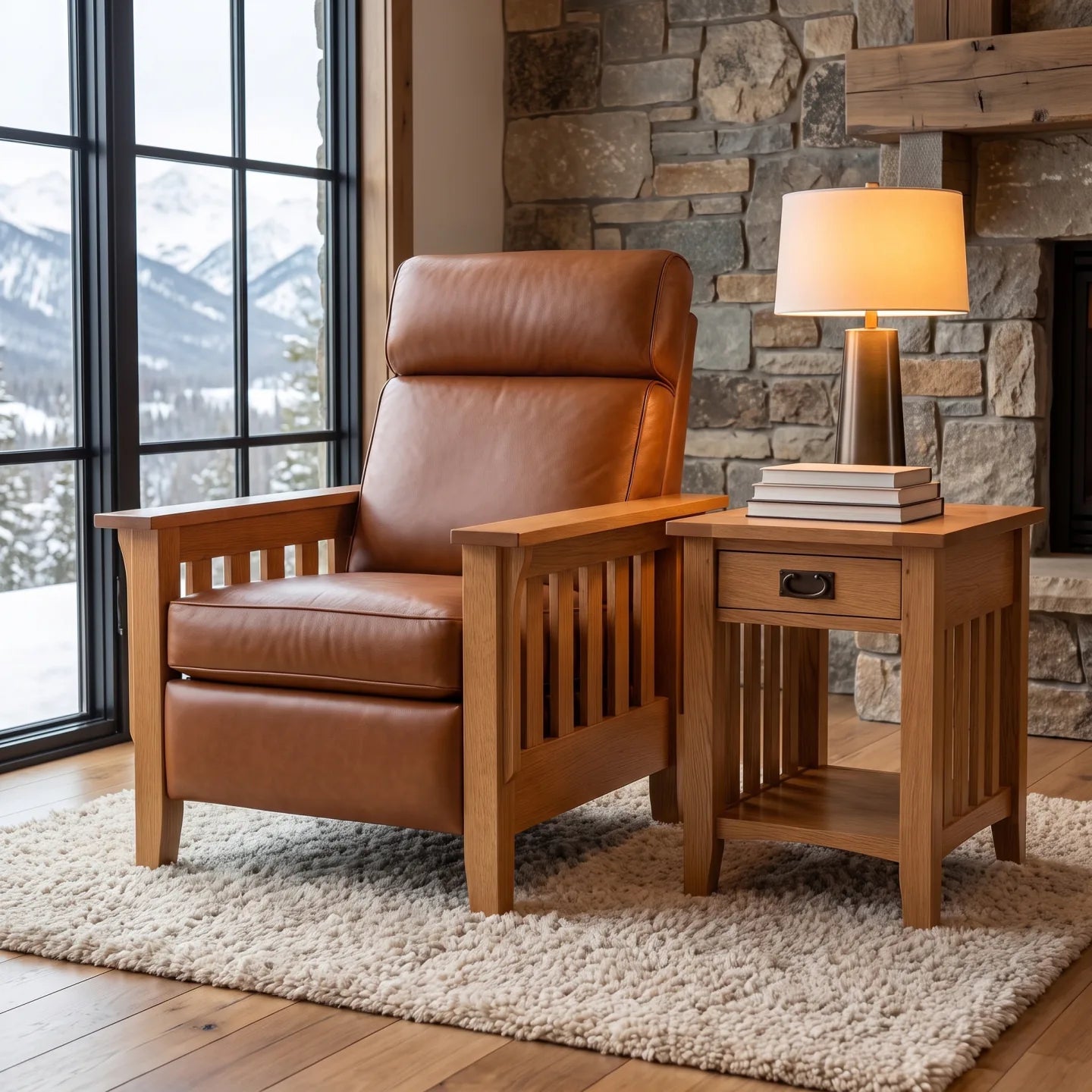 Mission Slat Farmhouse Recliner