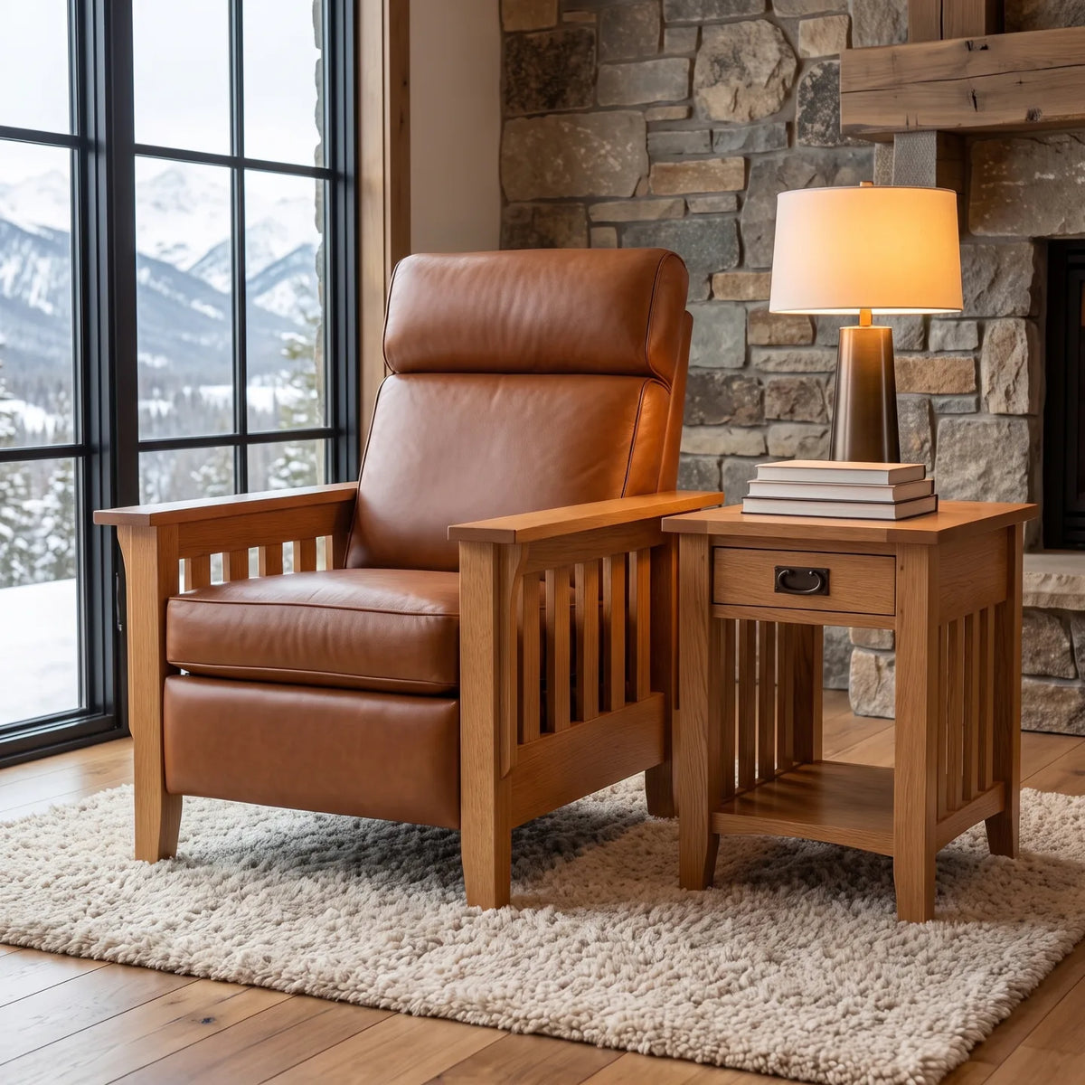 Mission Slat Farmhouse Recliner