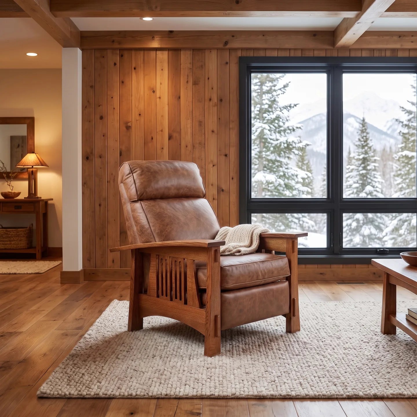 Bungalow Solid Oak Recliner
