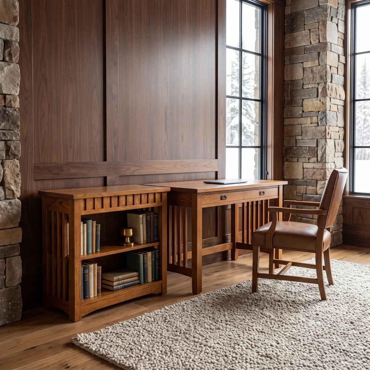 30" Bookcase - Antique Brown