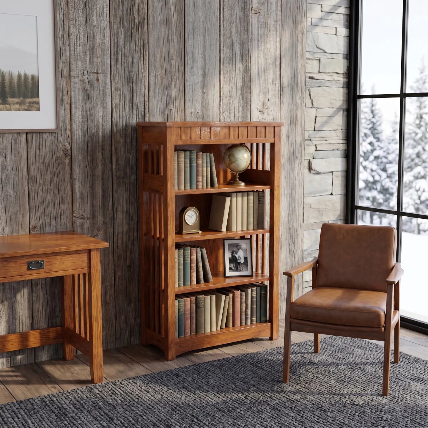 48" Bookcase - Walnut