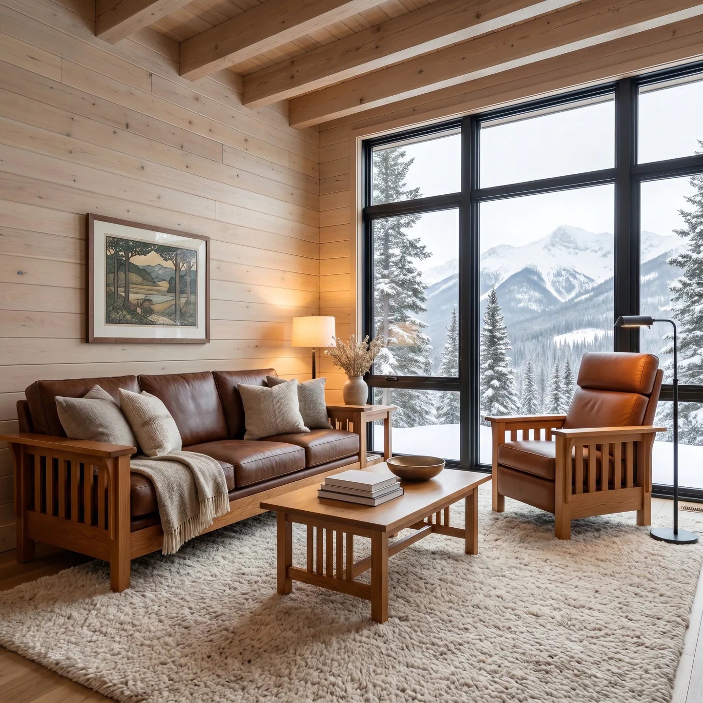 Mission Slat Farmhouse Recliner