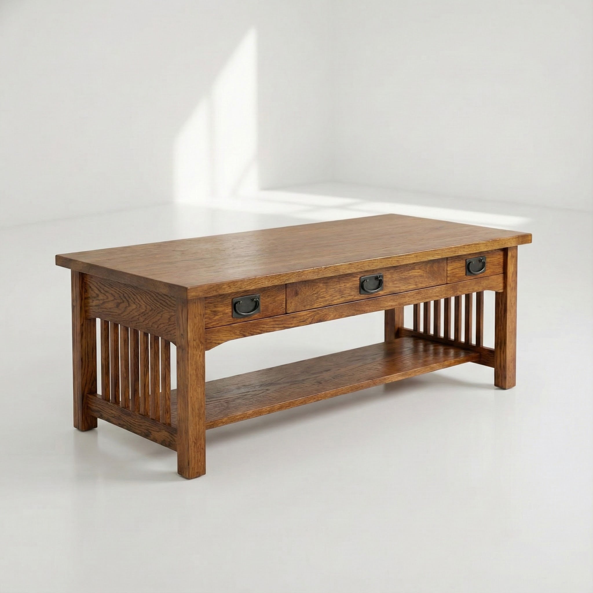 Lift-Top Coffee Table - Solid Oak