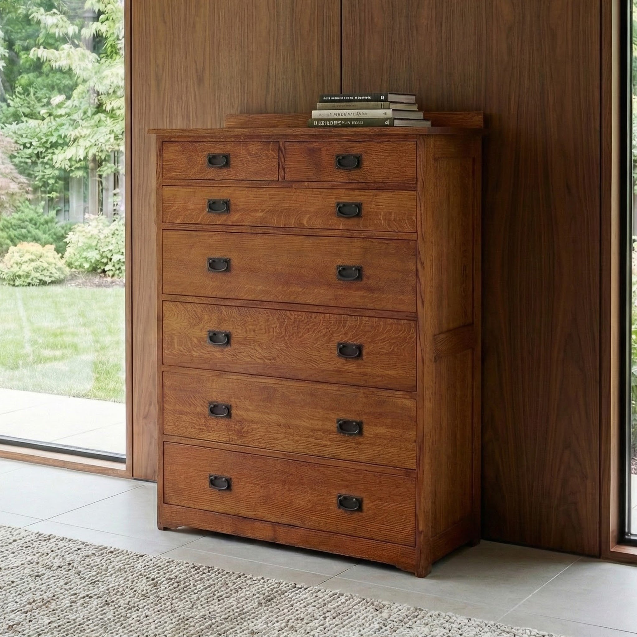 Mission 7-Drawer Bedroom Chest - Solid Oak _ 3107-dresser
