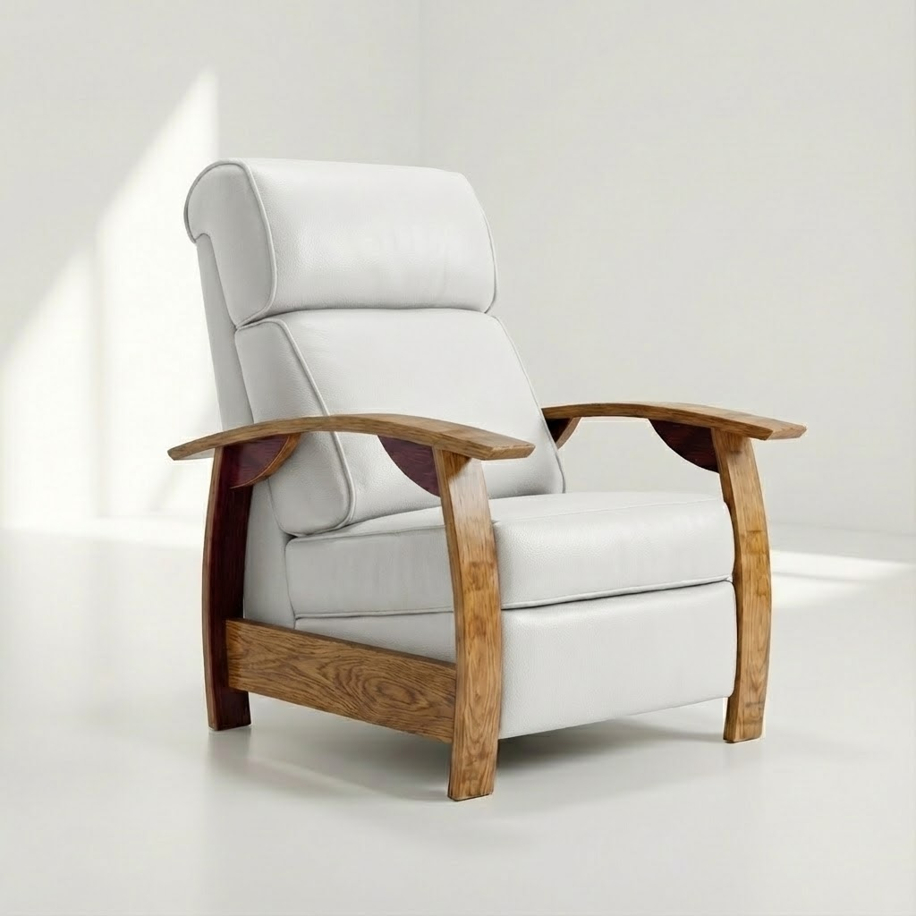 Wine Barrel Recliner - Lunar Italian Leather